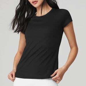 ALO Yoga Black Short Sleeve Tee